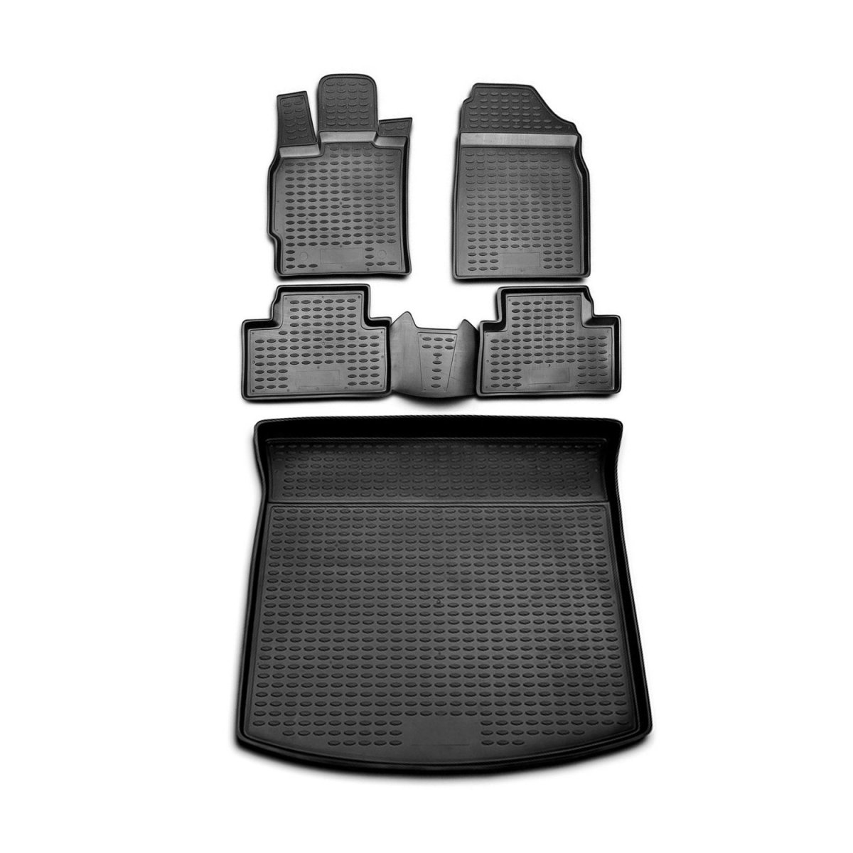 Mazda CX-7 Floor-Trunk Mats - Omac - 3D - Black - '07-'09